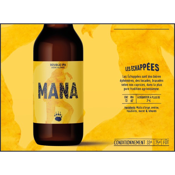 BIERE MANA ( BRASSERIE L'AGRIVOISE)