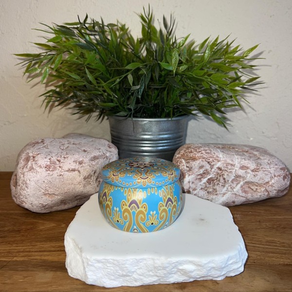 BOUGIE BOITE FER BLANC