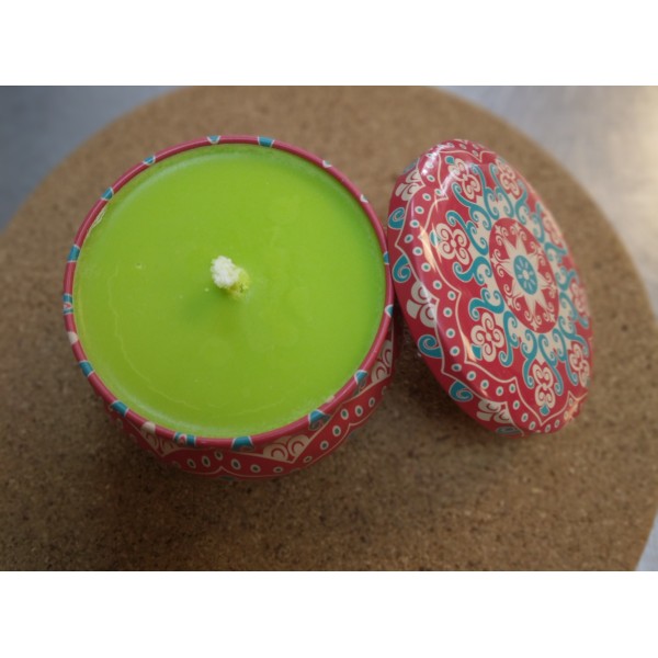 BOUGIE BOITE FER BLANC